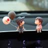 Cute Cartoon Couples Car Figurines Balloon Ornament Dashboard Decoration For Girls Auto Interior Gi 7