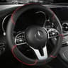 Leather Steering Wheel Cover Universal Diamond Grip Anti Slip Car Wheel Protector 6