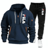 Men Sportswear Zip Hoodie And Sweatpants Jogging Outfit 7