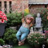 Monkey Chimp Hanging Rope Statue Outdoor Garden Ornament Resin Sculpture Unique Decoration For Home 0