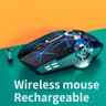 Silent Wireless Rechargeable Ergonomic Laptop Mouse DPI For MacBook PC 6
