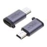 Aluminum Micro USB Adapter To Mini USB OTG Converter For Phones Tablets  Cameras 4