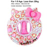 Leopard Cat Baby Swim Ring with Seat & Side Pocket Cute Toddler Pool Float for Summer Fun
