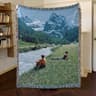 Nordic Scenic Throw Blanket Woven Tapestry Sofa Cover  Decorative Bedspread 5
