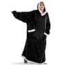 Wearable Blanket Hoodie Oversized Flannel Hooded Blanket Sweatshirt for Cozy Winter Comfort