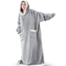 Wearable Blanket Hoodie Oversized Flannel Hooded Blanket Sweatshirt for Cozy Winter Comfort