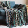 Boho Throw Blanket Knitted Striped Tassel Decorative Sofa  Bed Throw 5