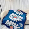 Abstract Geometric Throw Blanket with Tassels Cozy Knitted Sofa, Bed & Picnic Blanket