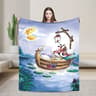 Cute Diddl Cartoon Throw Blanket Soft Coral Fleece Blanket For Sofa Bed  Cozy Home Decor 2