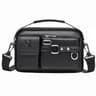 Mens Crossbody Shoulder Bag with Adjustable Strap and Multiple Compartments