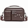 Mens Crossbody Shoulder Bag with Adjustable Strap and Multiple Compartments
