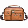Mens Crossbody Shoulder Bag with Adjustable Strap and Multiple Compartments