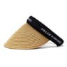 Womens Straw Visor Hat with Wide Brim and Adjustable Fit
