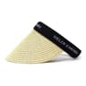 Womens Straw Visor Hat with Wide Brim and Adjustable Fit