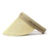 Womens Straw Visor Hat with Wide Brim and Adjustable Fit