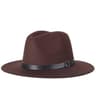 Mens Wool Blend Fedora Hat with Casual Jazz Style