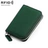 Anti Theft Genuine Leather Coin Purse with Zipper and RFID Blocking