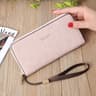 Womens Long Zipper Wallet with Multiple Card and Cash Compartments