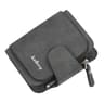 Small PU Leather Coin Purse for Women with Zipper and Buckle Closure
