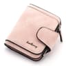 Small PU Leather Coin Purse for Women with Zipper and Buckle Closure