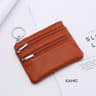 Womens Small PU Leather Zipper Wallet with Coin Purse and Card Holder