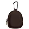 Genuine Leather Shell Shaped Coin Purse with Zipper and Carabiner Clip