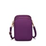 Womens Mini Crossbody Phone Bag with Triple Zipper Compartments