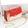 Womens Sequin Shoulder Bag with Chain Strap and Heart Decoration