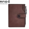 RFID Anti Theft Trifold Wallet with Zipper Coin Purse and Card Slots