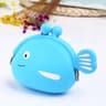 Cute Cartoon Fish Silicone Coin Purse with Hasp Closure