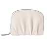 Womens Pleated PU Leather Short Wallet with Zipper Coin Purse