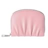 Womens Pleated PU Leather Short Wallet with Zipper Coin Purse