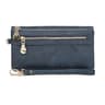 Womens Long Wallet with Double Zippers and Multiple Card Compartments