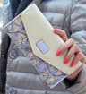 Womens Long Floral PU Leather Wallet with Coin Pocket and Card Holder