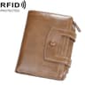 RFID Anti Theft Trifold Wallet with 12 Card Slots and Zipper Coin Purse