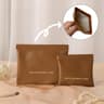 Portable PU Leather Storage Pouch with Self-Closing Steel Clip