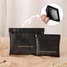 Portable PU Leather Storage Pouch with Self-Closing Steel Clip