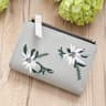 Womens Floral Embroidered PU Leather Short Wallet with Zipper and Card Holder