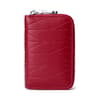 Womens Genuine Cowhide Leather Zipper Card Holder Wallet with 12 Card Slots