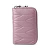 Womens Genuine Cowhide Leather Zipper Card Holder Wallet with 12 Card Slots