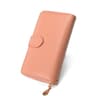 Womens Long Trifold PU Leather Wallet with Zipper Coin Pocket and Card Holder