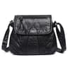 Womens Soft PU Leather Messenger Bag with Flap Closure and Multiple Pockets