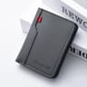 Mens Vertical Bifold Wallet with Large Capacity Card Holder and Compact Design