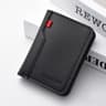 Mens Vertical Bifold Wallet with Large Capacity Card Holder and Compact Design