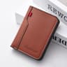 Mens Vertical Bifold Wallet with Large Capacity Card Holder and Compact Design