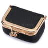 Mini Genuine Leather Jewelry Storage Pouch with Secure Clasp