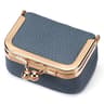 Mini Genuine Leather Jewelry Storage Pouch with Secure Clasp