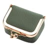 Mini Genuine Leather Jewelry Storage Pouch with Secure Clasp