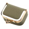 Mini Genuine Leather Jewelry Storage Pouch with Secure Clasp