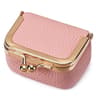 Mini Genuine Leather Jewelry Storage Pouch with Secure Clasp